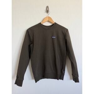 Patagonia Men’s Brown P-6 Uprisal Crewneck Recycled Sweatshirt Size Small
